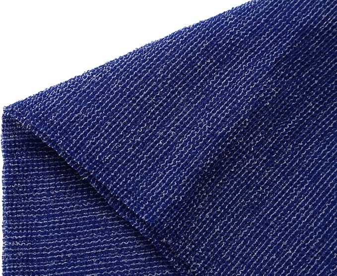 Extra Rough, Exfoliating Washcloth [Made in Japan] Exfoliating Towel Special Texture Makes Fluffy Foam Lather, Back Scrubber, Dead Skin Cell Remover [Loofah for Women and Men] (Blue)