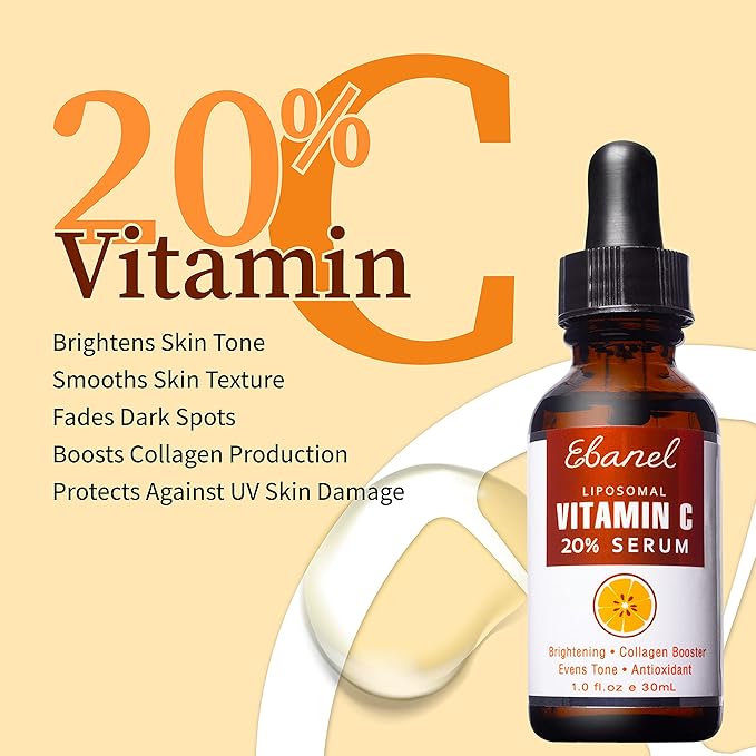 Ebanel Bundle of 20% Vitamin C Serum, and 2.5% Retinol Serum