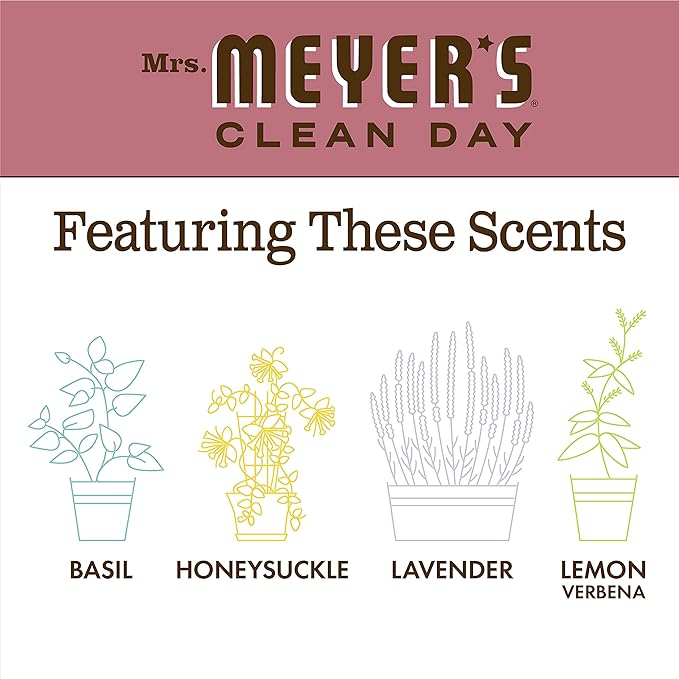 Mrs. Meyer's Clean Day Liquid Hand Soap Bottle, Rosemary Scent, 12.5 Fl Oz (Pack of 3)