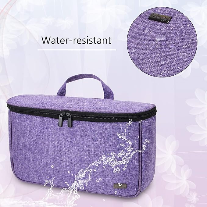 Teamoy Travel Storage Bag Compatible with Dyson Airwrap Styler, Portable Travel Organizer for Airwrap Styler and Attachments, Purple