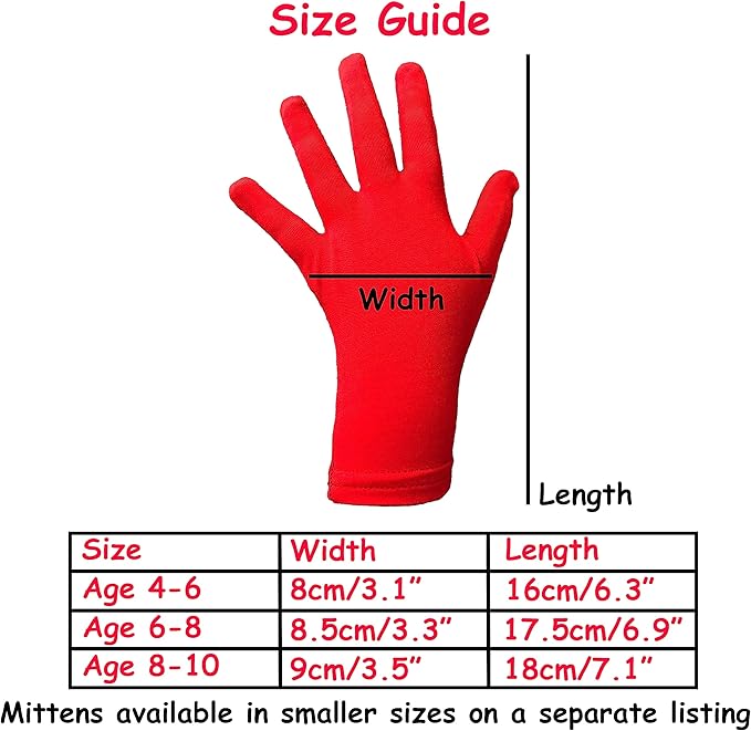 Bamboo Gloves for Eczema, Kids Age 4-6, Dry Hands, Moisturizing Gloves for Children Overnight, 3 Pairs