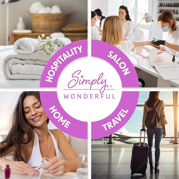 Simply Wonderful Nail Polish Remover Wipes, Acetone-Free, Enriched with Nourishing Almond Oil, Plant-Based Nail Polish Remover Pads, Lint-Free, 20 Individually Wrapped Nail Polish Wipes