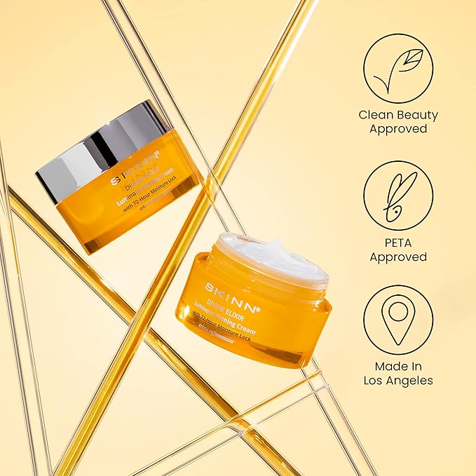 SKINN Luminous Firming Cream - Facial Skin Care Cream Improves Elasticity, Plumps and Lifts Sagging Skin-Maintains Hydration to Reduce Fine Lines,Strengthen Skin’s Barrier Function-Manuka Honey