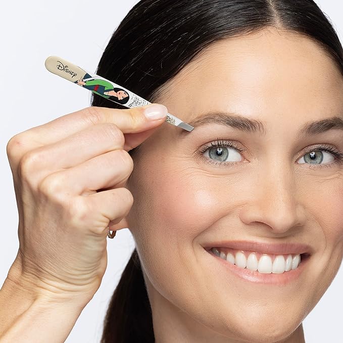 Tweezerman Mulan Slant Tweezer - Eyebrow Tweezers for Women and Men