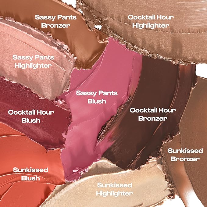 Alleyoop Stack The Odds - Stackable Makeup Palette - Cream Blush, Contour, Bronzer & Highlighter - Blendable Cream Make up Palette - Natural, Glowy Finish - Compact Stack Makeup for Travel, Sunkissed