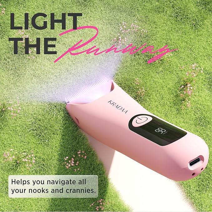 Bikini Trimmer for Women Pubic Hair: Painless Eletctric Razors for Women - Rechargeable Eletctric Shaver Waterproof IPX7 for Body Hair (Pink)