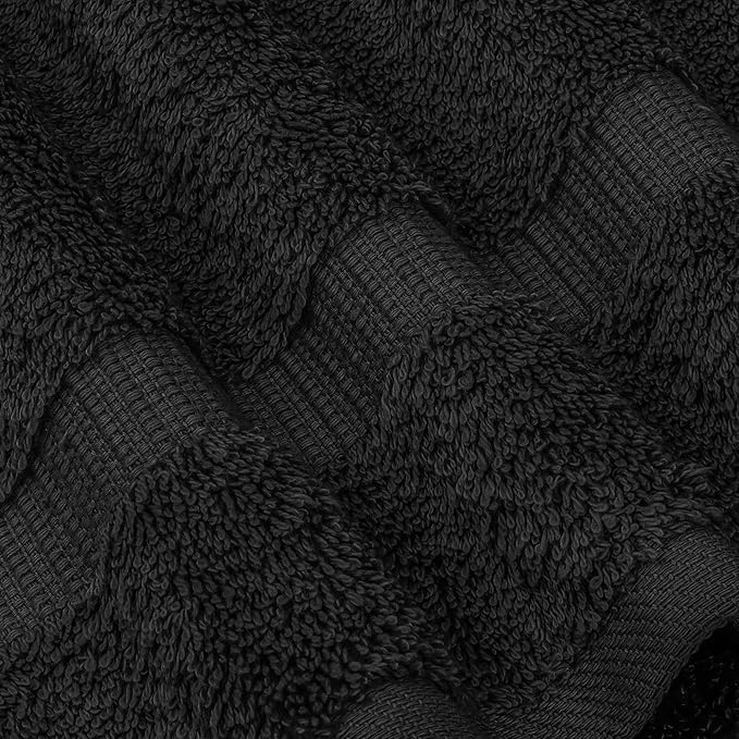 Chakir Turkish Linens Premium Cotton Absorbent Turkish Towels (Bath Towel - Set of 4, Black)