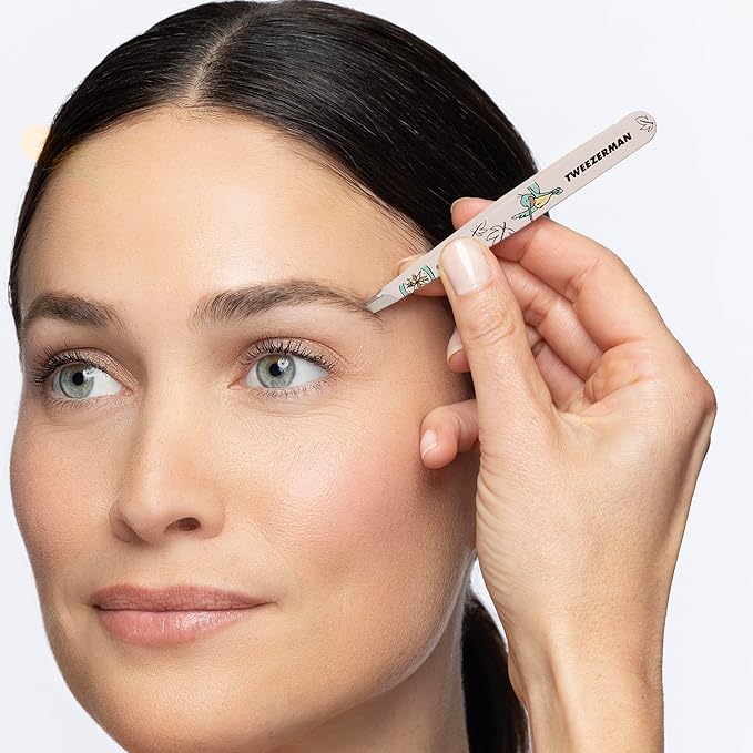Tweezerman Pocahontas Slant Tweezer - Eyebrow Tweezers for Women and Men