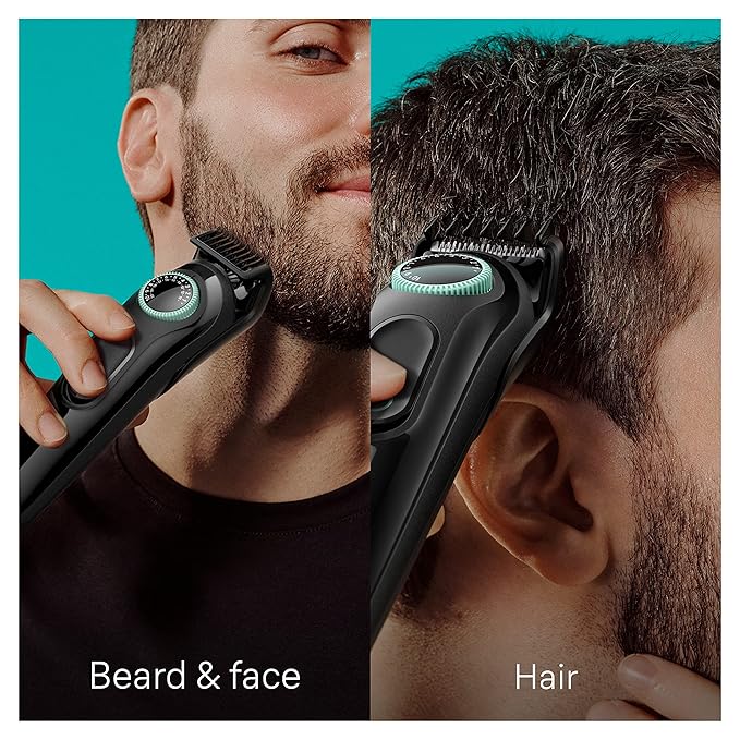 Braun All-In-One Style Kit Series 3 3450, 5-in-1 Trimmer for Men with Beard Trimmer, Ear & Nose Trimmer, Hair Clippers & More, Ultra-Sharp Blade, 40 Length Settings and Washable