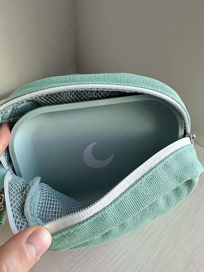 Brando Moon Smell Proof Makeup Bag with Moon - Carbon Neutralizing Fabric - Air Tight Zippers (Green)