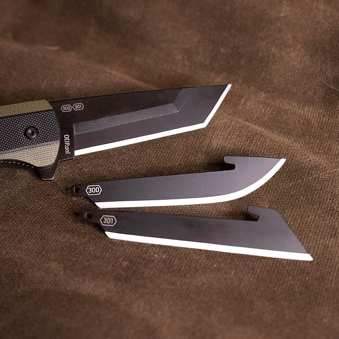 OUTDOOR EDGE Razor VX4 | Black G10 Over Green with Black Tanto | Replaceable Blade EDC Folding Pocket Knife | 3" Blade, Ceramic Ball Bearings, Reversible Pocket Clip | Outdoor, Camping, Survival, Utility