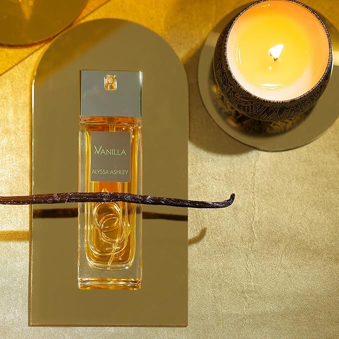 Alyssa Ashley Vanilla - Vanilla Perfume for Women with Caramel and Musk - Elegant Perfumes for Women - Vanilla Fragrances for Romatic Moments - 3.4 oz