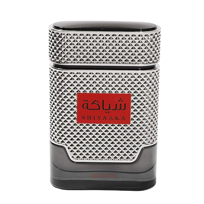 Khadlaj Shiyaaka Silver Eau de Parfum Spray for Men, 3.4 Ounce (Pack of 2)