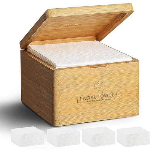 Clean Facial Towels,1 Box with 240 Ct Disposable Face Towels - Premium Facial Cleansing Cloths & Towelettes, Perfect for Skincare Routine - Biodegradable, Travel-friendly, and Eco-friendly