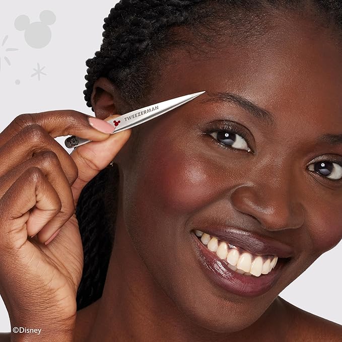 Tweezerman Disney's Mickey Mouse & Minnie Mouse Forever in Love Petite Point and Slant Set - Eyebrow for Women and Men Set