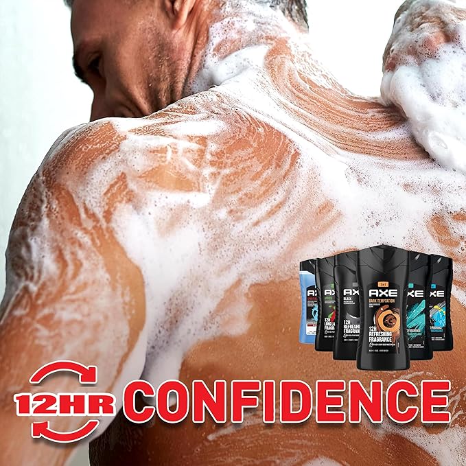 AXE Men's Body Wash Variety Set, 6 Pack, Assorted Scents, 3-in-1 Body, Face and Hair Wash, 8.5 Oz. Each