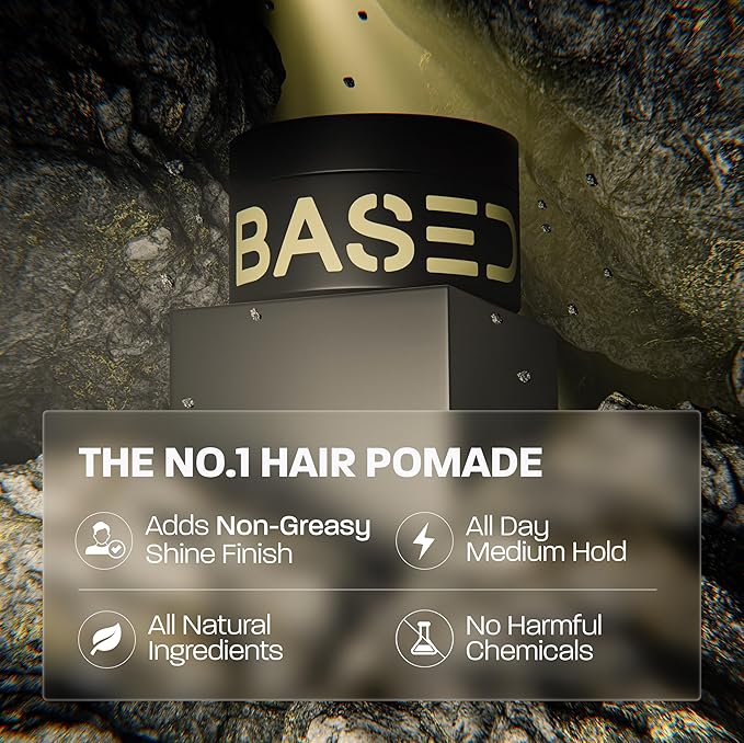 Pomade for Men, Quality Hair Care with Medium Hold, Natural Shine & Fragrance, Easy to Apply & Great for All Hair Types, Hydrating and Nourishing Pomade (2.5 Oz Pack of 1)