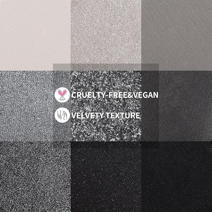 docolor Eyeshadow Palette 9 Colors Black Eyeshadow Gemstone Shadow Palette Highly Pigmented Mattes Shimmers Naked Smokey Glitter Cream Colorful Powder Blendable Long Lasting Waterproof Makeup Palette