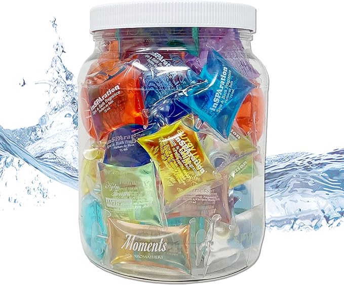 InSPAration 152 Hot Tub Spa & Bath Aromatherapy Fragrance Assortment-50 Pillow Packs Fish Bowl 50pk Assortment, Multiple