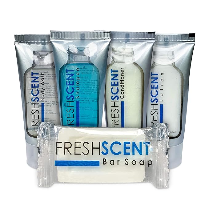 Freshscent Conditioner 1oz (288 Pack) Hotel Travel Size, Bulk Amenities and Toiletries for Hospitality