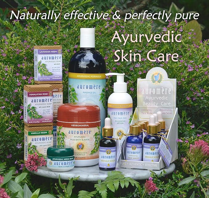 Auromere Ayurvedic Bar Soap, Tulsi Neem - Eco Friendly, Handmade, Vegan, Cruelty Free, Natural, Non GMO (2.75 oz), 4 pack