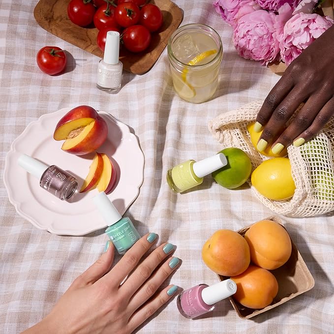 Dazzle Dry Nail Lacquer (Step 3) - Fresh Squeezed - A vibrant, greenish chartreuse yellow. Full-coverage cream. (0.5 fl oz)