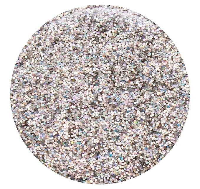 (6PK) - Amazing Variety of Holographic Silver Glitter! Different Shapes and Sizes - You Won't Find This Combination Anywhere Else! - (60 Grams)