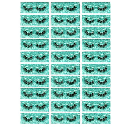 FARRED Wholesale Fluffy Dramatic Bulk Lashes 30 pairs Pack Individual Box 16mm Volume Faux Mink Eyelash Thick 8D Fake Lash Short Natural Look Eyelashes (F06-30 pairs)