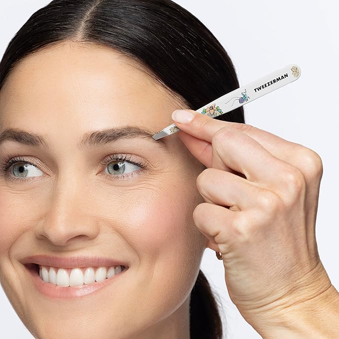 Tweezerman Mulan Slant Tweezer - Eyebrow Tweezers for Women and Men