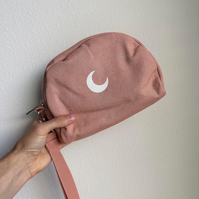 Brando Moon Smell Proof Makeup Bag with Moon - Carbon Neutralizing Fabric - Air Tight Zippers