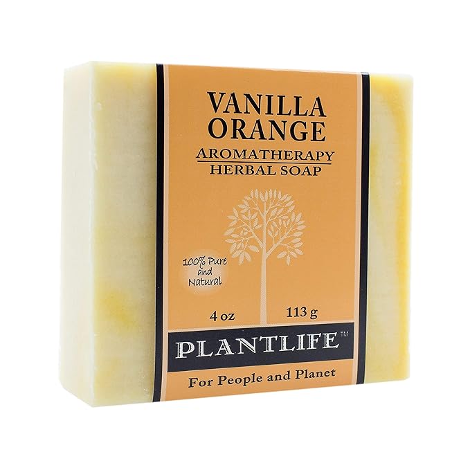 Plantlife Vanilla Orange Bar Soap - Moisturizing and Soothing Soap for Your Skin - Hand Crafted Using Plant-Based Ingredients - Made in California 4oz Bar