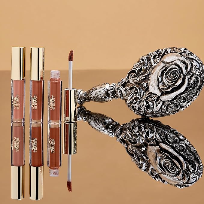 Sigma Beauty Liquid Lipstick Set – Limited-Edition Disney’s Beauty and the Beast Mini Lipstick Set with Rich Pigmentation and NEW Hydrating Formula - Includes 3 Lipsticks in Neutral Shades