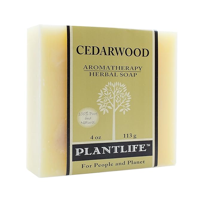 Plantlife Cedarwood Bar Soap - Moisturizing and Soothing Soap for Your Skin - Hand Crafted Using Plant-Based Ingredients - Made in California 4oz Bar
