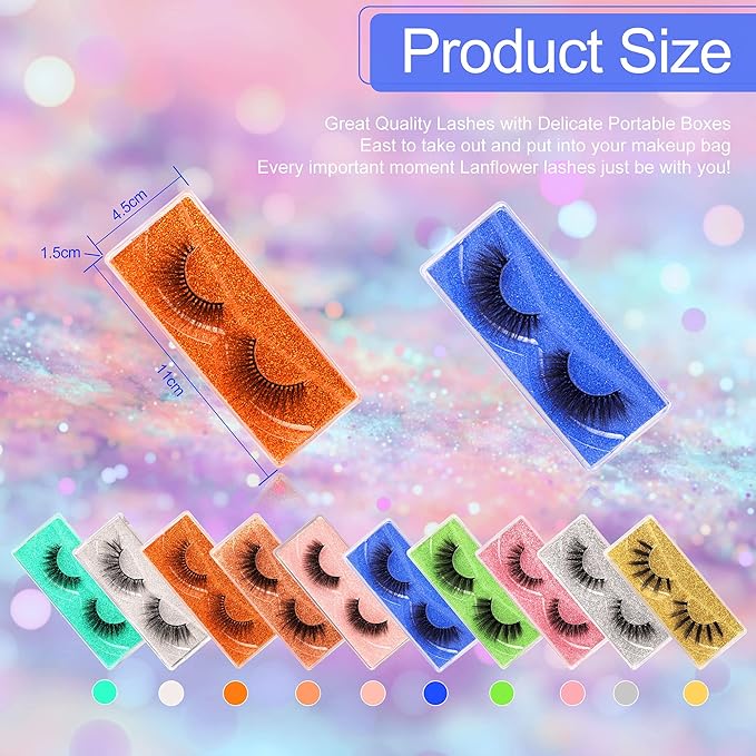 False Eyelashes 30 Pairs Natural 3D Faux Mink Lashes Pack Handmade Eye Lashes Wholesale 10 Styles