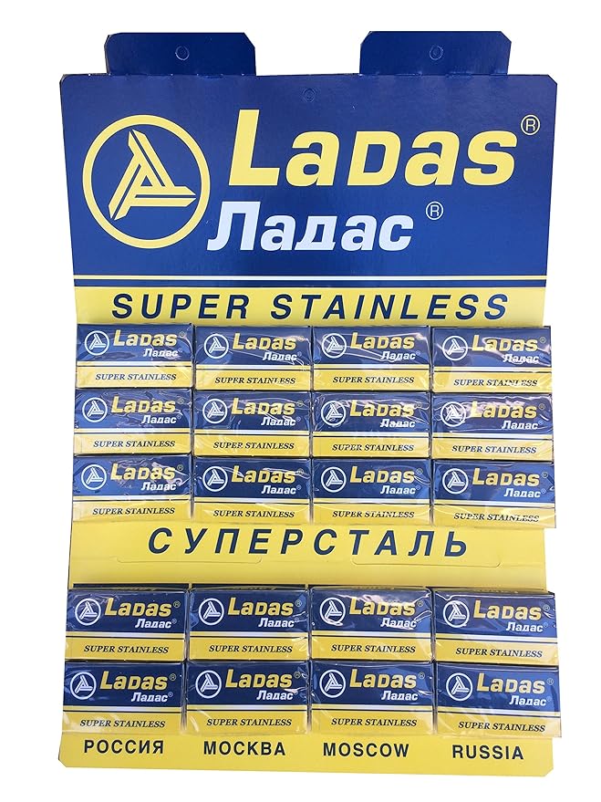 Ladas Super Stainless Double Edge Safety Razor Blades, 100 blades (20x5)