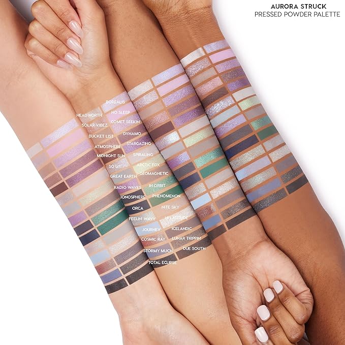 ColourPop Aurora Struck Eyeshadow Palette - Cool Tone Eye Makeup Palette with Matte, Metallic, Matte Sparkle & Glitter Finishes - High-Pigment Eye Makeup with a Long-Wearing Formula (1.16 oz)