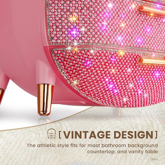 Teen Girls Gift Makeup Organizer,Skincare Organizer Jewelry Storage,Cosmetics Storage and Display Case,Make Up Holders and Organizers for Countertop,Bathroom Organizer (PearlPink)