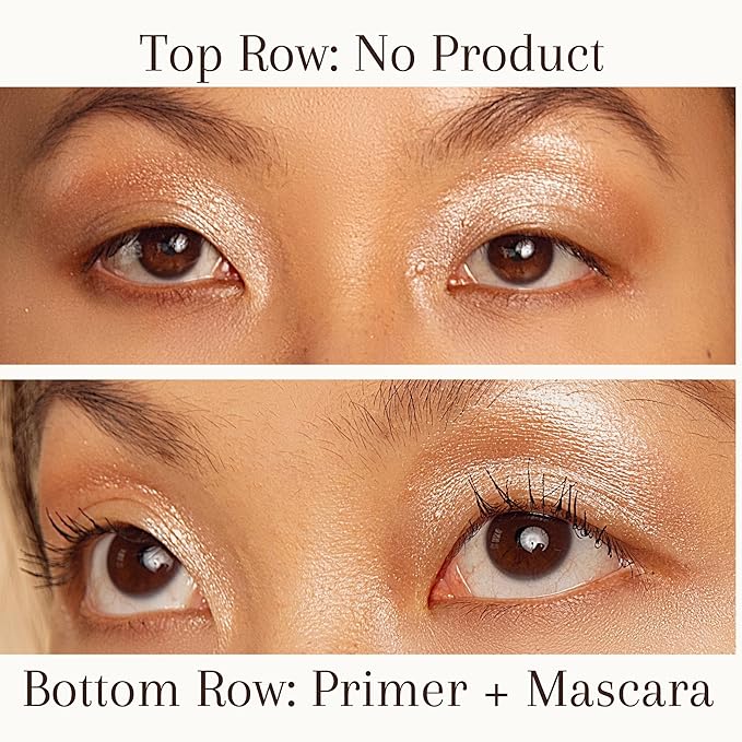 Gold & Olive: Set the Curve Eyelash Curling Mascara Primer - A strong hold longwearing natural makeup formula to keep straight stubborn short lashes curled up all day long