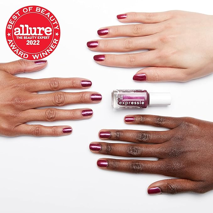 essie expressie Quick-Dry Vegan Nail Polish, Mic Drop-It-Low, Magenta Pink, 0.33 Ounce (Pack of 2)