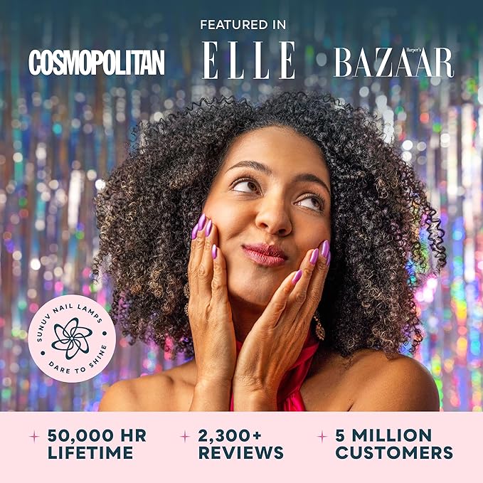 SUNUV 48W UV LED Nail Lamp, UV Light for Nails Compatible with All Gel Polish, 36 LEDS with 4 Timer Settings, LCD Display for Home Salon SUN4 Black