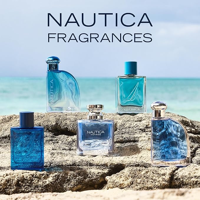 Nautica Voyage Eau de Toilette 6.7 fl oz (Pack of 1), Notes of Apple, Cedarwood, Mimosa, Men's Fragrance, Long Lasting, Everyday Fragrance