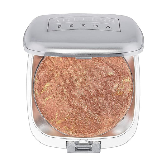 Baked Mineral Blush Makeup with Botanical Extracts (Bronze Swirl) Made in USA