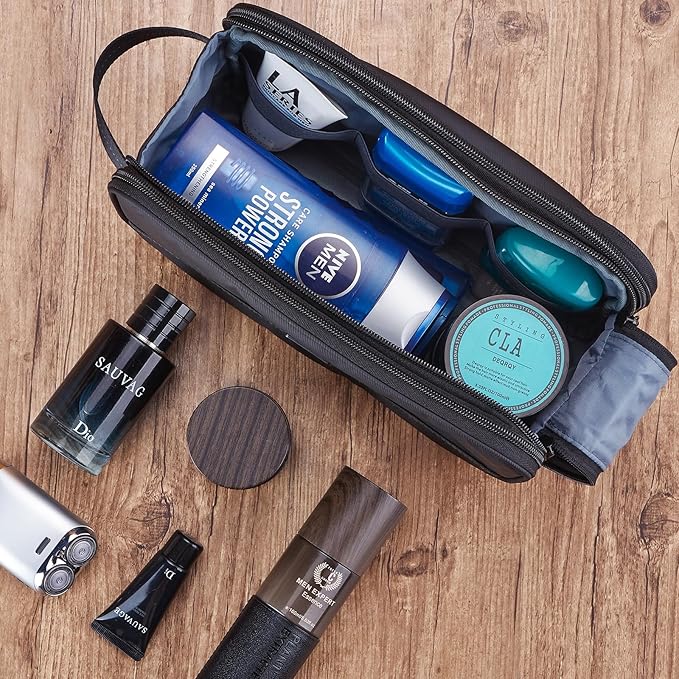 ZEEMO Toiletry Bag for Men, Water-resistant and Leak-Proof Dopp Kit with Large Capacity for Toiletries