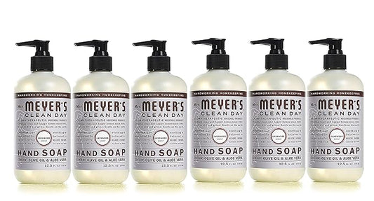 MRS. MEYER'S CLEAN DAY Liquid Hand Soap, Lavender Scent, 12.5 Ounce Bottle Each (12.5 Ounce, Pack of 6)