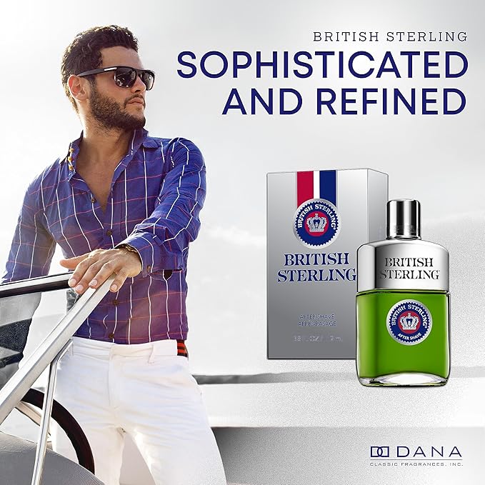 British Sterling Aftershave for Men By DANA 3.8 Oz
