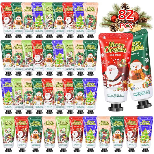 82 Pcs Christmas Hand Cream Gift Set, Bulk Christmas Gifts, Hand Lotion Travel Size,Mini Lotion bulk,Holiday Gifts For Women Coworker, Moisturizing Lotions for Christmas Stocking Stuffers Appreciation