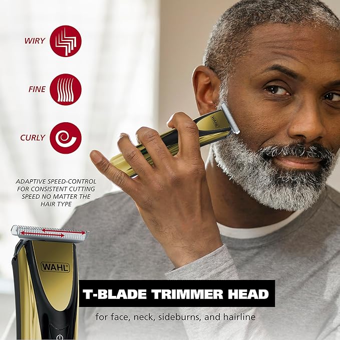 Wahl Lithium-Ion Cordless Rechargeable Edge & Detail Shaver and Beard Trimmer for Men with USB Charging – Model 3025950