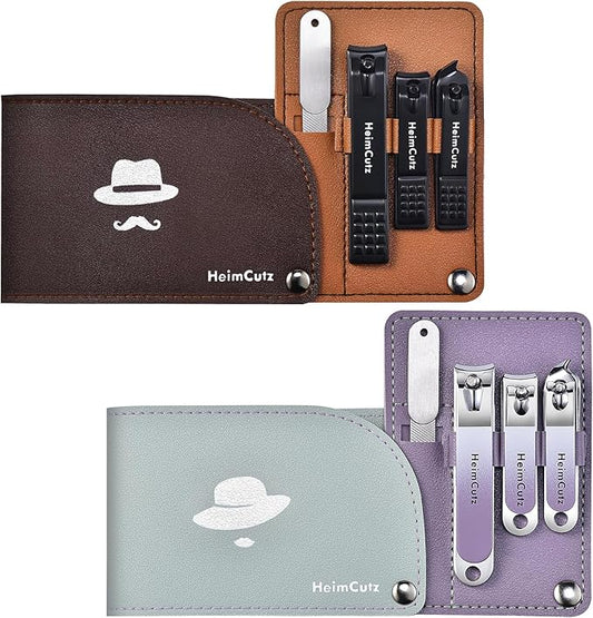 Toenail and Finger Nail Clippers Set: Separate Personal Nail Cutter Set for Men and Women, Travel Fingernail & Toe Nail Trimmer kit for Adult, Ideal for Wedding Gifts and Engagement Gifts for Couples