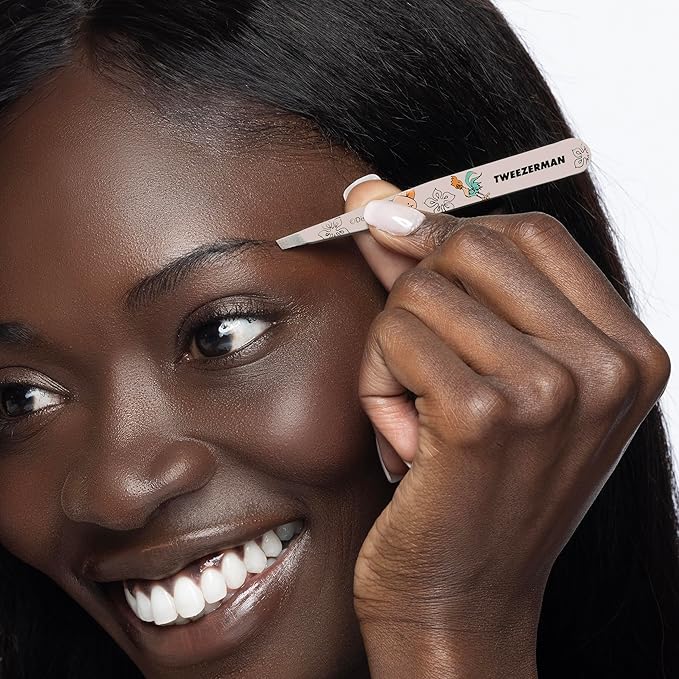 Tweezerman Moana Slant Tweezer - Eyebrow Tweezers for Women and Men