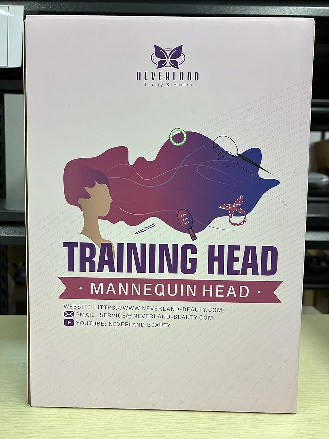 28Inch 60% Real Hair Mannequin Head,Doll Head for Hair Styling Braiding Curling,Cosmetology Mannequin Head with Hair with Table Clamp Hair Styling Set(Dark Brown)